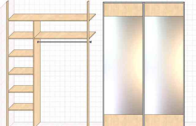 Встроенный шкаф купе на 1600-2500-600