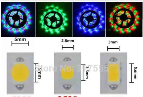 В наличии цветные led ленты RGB 12V