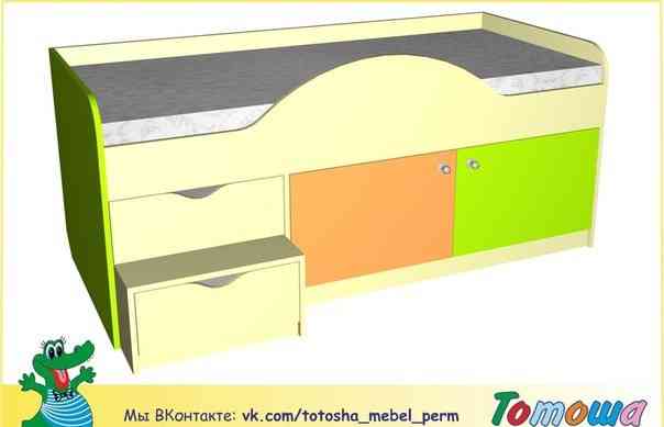 Комплект Детской мебели "Тотошка" кровать, шкаф