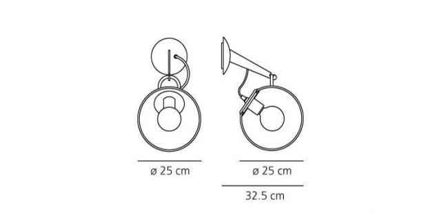 Настенный светильник (бра) miconos artemide