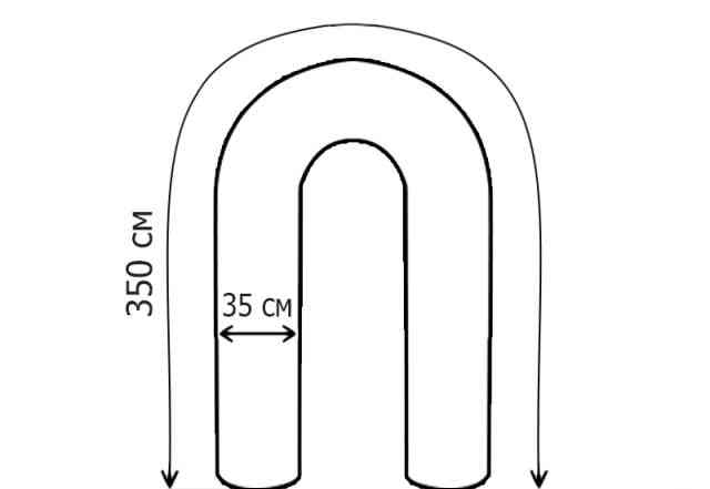 Подушка для беременных "Подкова" 350х35