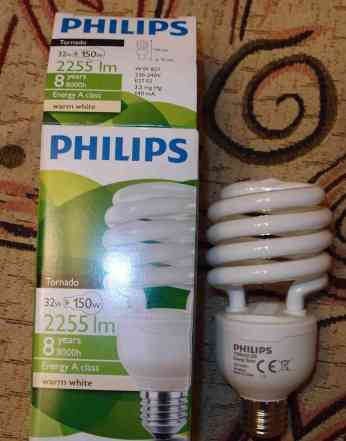 Лампы Philips tornado 32 Вт (обычная лампа 150Вт)