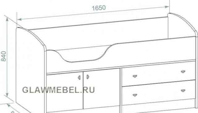 Кровать Детская Приют Мини 007 М4 Вишня/Беж