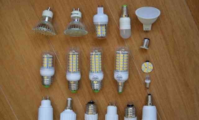 Лампы светодиодные LED E14, E27, G4, GU10 адаптеры