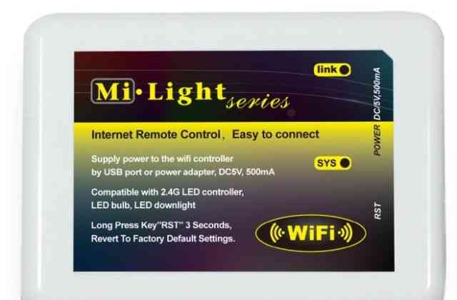 Mi-Light 2.4G+ WiFi управление освещением LED rgbw