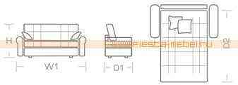Диван-аккордеон Нео спальное место 1.8х2м